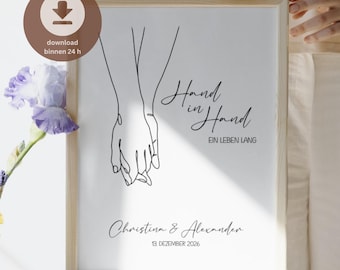 Personalized Digital Wedding Gift | Printable Wedding Gift | Last-Minute Gift for Bride and Groom | Wedding Poster