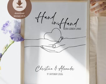 Personalized digital wedding gift | Wedding present for the bride and groom | Wedding photo gift idea (PDF) for printing at home