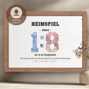 18 Geburtstag Geldgeschenk personalisiert | 18. Geburtstag Geburtstagsgeschenk Junge |DIY Geld-Geburtstagskarte |PDF Download zum Ausdrucken