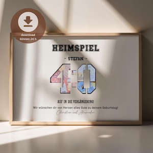 Personalized digital 40th birthday money gift | 40th birthday present for athletes | DIY football gift PDF for printing