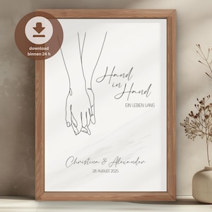 personalized wedding gift | wedding gift names | wall picture anniversary or jubilee | digital poster | wedding picture PDF