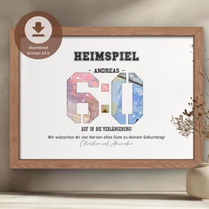 Cadeau en espèces personnalisé pour un 60e anniversaire | Cadeau d'anniversaire pour homme de 60 ans | Carte d'anniversaire en argent à faire soi-même | Télécharger le PDF Imprimer