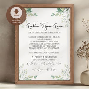 Cuadro regalo consagración joven personalizado | Idea de regalo de consagración juvenil para niñas y niños | Hazlo tú mismo | Descargar PDF para imprimir | Carta de patrocinio