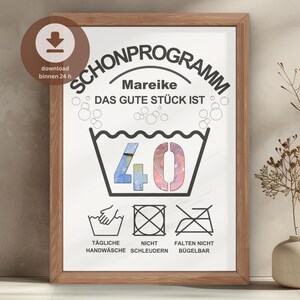 40. Geburtstag Geldgeschenk personalisiert | 40 Geburtstag Frau Geburtstagsgeschenk  | DIY Geld-Geburtstagskarte | PDF Download zum Drucken