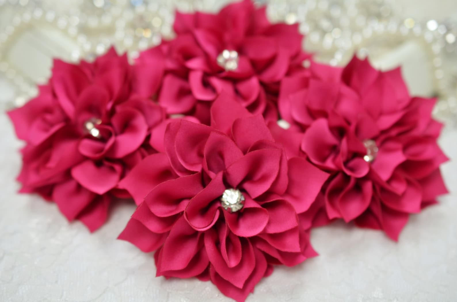 New 4pc Handmade Silk Flowersazalea FB1042 Etsy