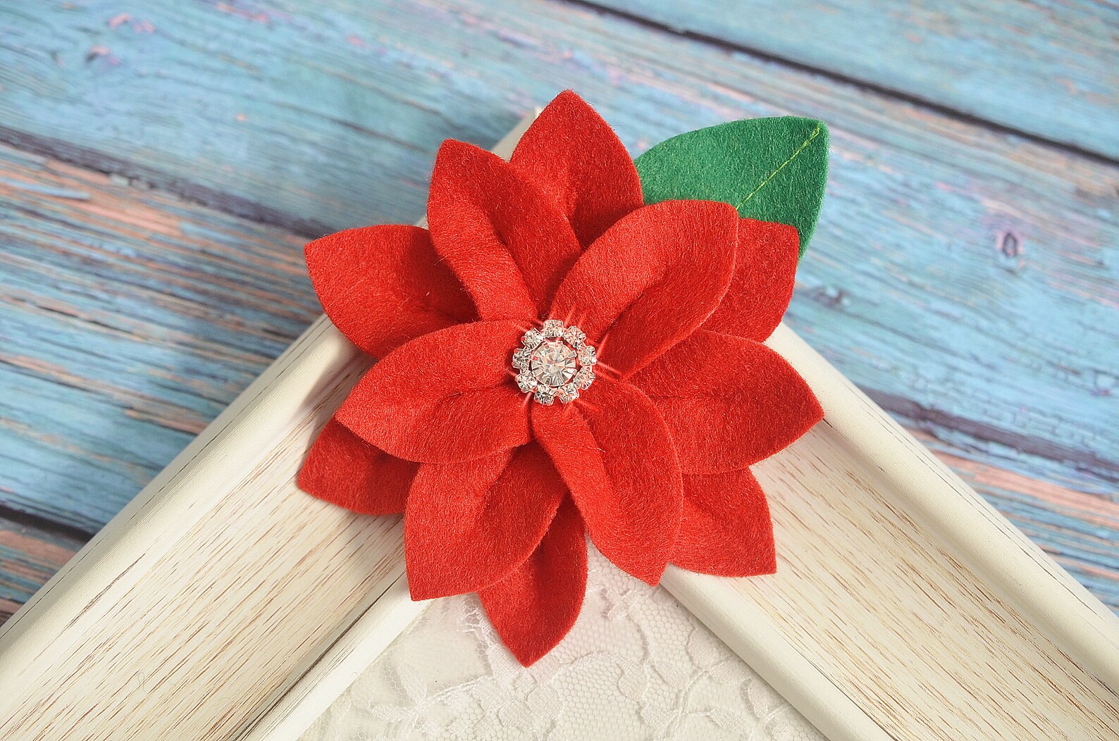 New Christmas Flowers Set of 2pcs Handmade Felt Christmas Etsy