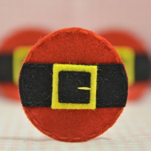 Set of 6pcs Handmade Felt Santa Belt (FT934) - Etsy