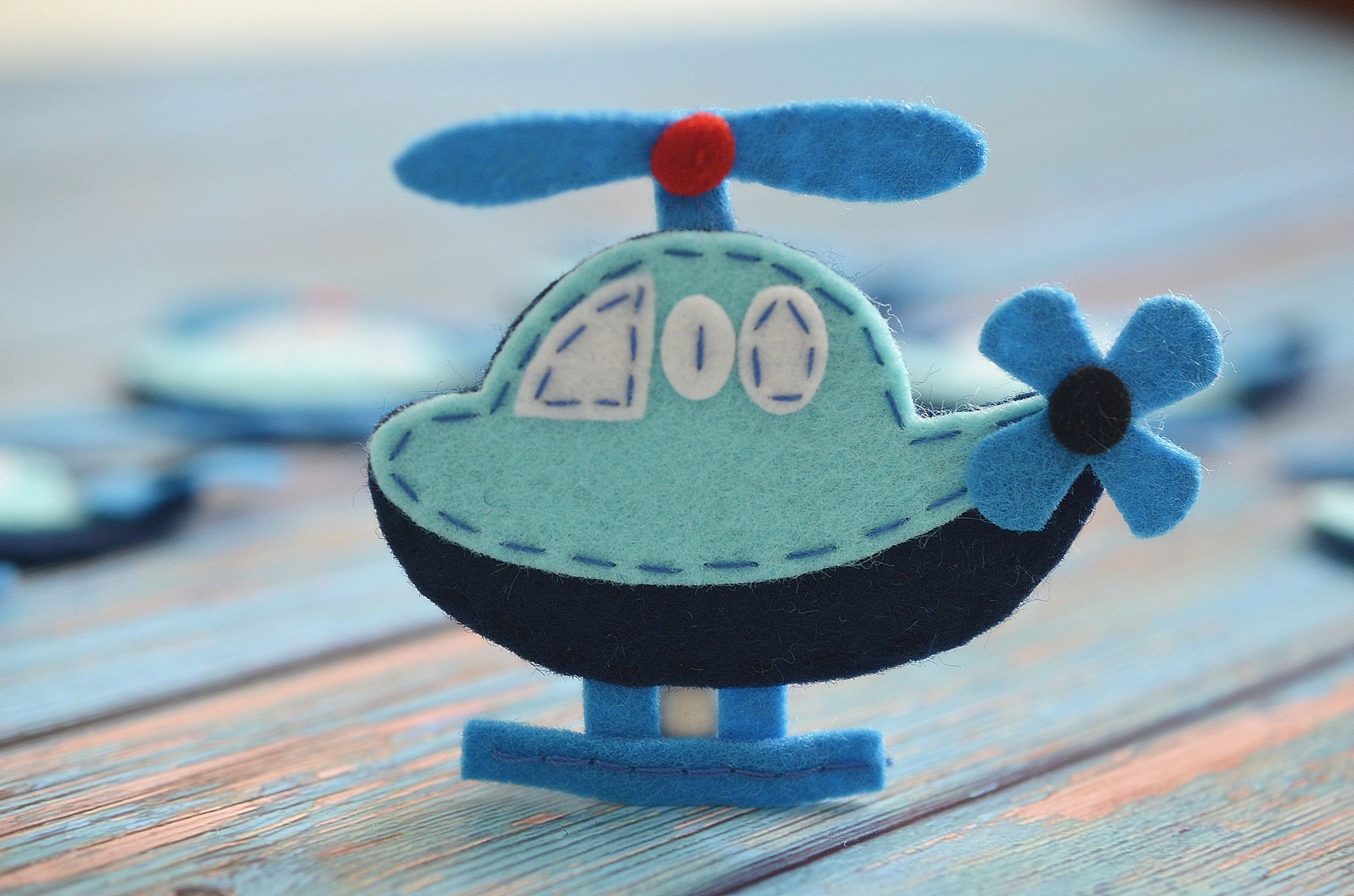 Nuevo Conjunto de helicóptero de fieltro hecho a mano de Etsy