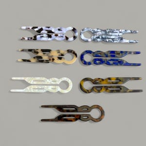 French Acetate U-Shaped Hair Fork for Bun | Minimalist Retro Updo Hair Stick | Elegant Claw-Free Chignon Pin | 4.5 Inch 3.5 Inch