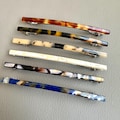 French-Inspired Minimalist Long Spring Hair Clip for Women – Slim and Elegant Rectangle Hair Accessory, Perfect for Chic Half-Up Styles