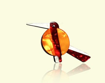 Geometric Bird Brooch/Handmade/Acrylic Brooch/Laser Cut Acrylic/Grace Gift/Art/Design/mini Brooch/Special/fashion Decor