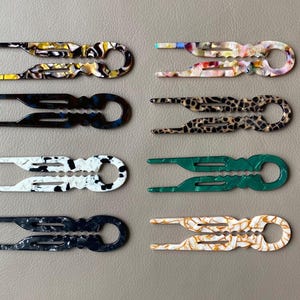 French Acetate U-Shaped Hair Fork: Elegant Updo Bun Pin