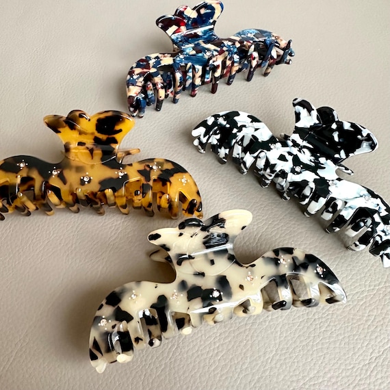 Leopard Print Hair Clip with Rhinestone Accent Leopard Print Hair Clips - Stylish & Versatile Accessories main image 2