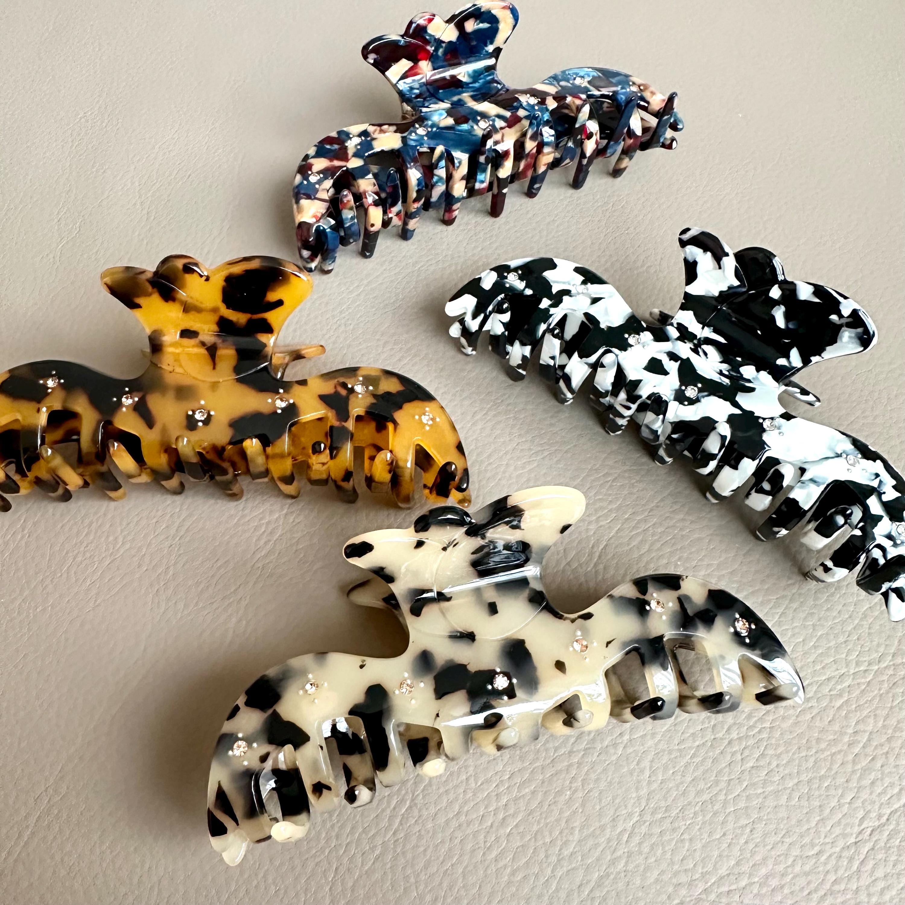 Hair Claw Clip Acetate Tortoise Shell Animal Accessory for Women Girls Amazon.com: 2 Pack Big Hair Claw Clips Tortoise Shell  main image 3