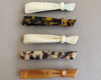 French Minimalist Acetate Hair Clip: Elegant Spring Barrette