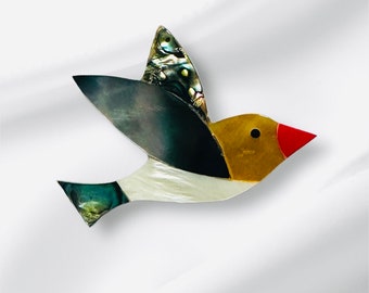 Peace Dove Brooch/Handmade/shell Brooch/Laser Cut Acrylic/Grace Gift/Art/Design/Fashion Brooch/Special/Peace Dove Decor/arcylic