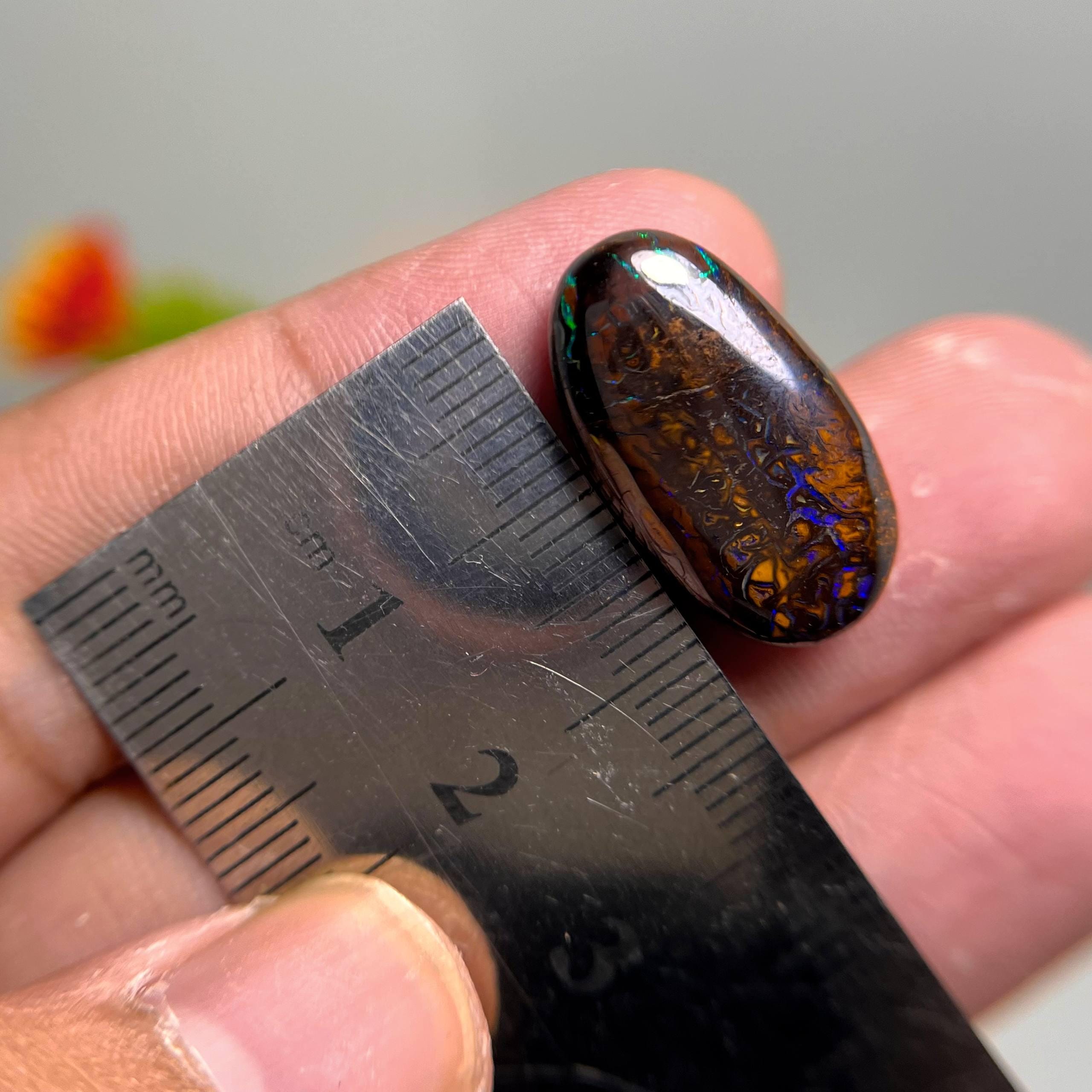 Opale Boulder MATRIX DESIGN Exceptionnelle - 16.80 Carats - 22.51 X 14.44 Mm - Naturelle D'Australie