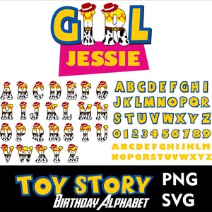 Lettre de l'alphabet Toy Story Girl, Jessie, cow-girl, police de l'alphabet Toy Story, lettre de l'alphabet PNG, police de A à Z Story, lettre Doodle, police d'anniversaire
