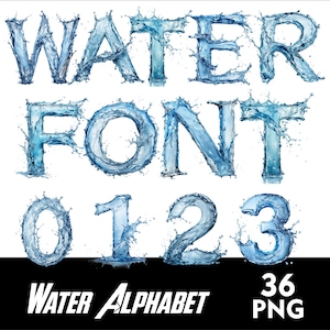 Alfabeto De Agua Salpicaduras Fuente Del Océano Letra Del Mar Fuente Del Alfabeto PNG Transparente Fuente Png De Agua