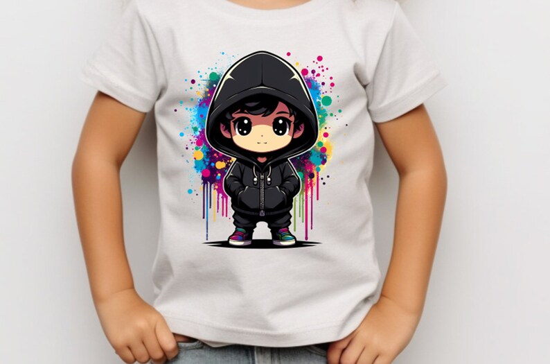 5 PNG Streetwear Little Boy Splash Design Transparent PNG File for ...