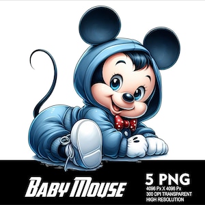 5 PNG Mickey Baby Mouse Clipart Png Transparent PNG file for Sublimation 300Dpi High Resolution PNG Mouse Clipart Baby Mickey