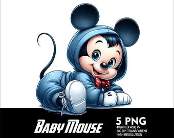 5 PNG Mickey Baby Mouse Clipart Png Transparent PNG file for Sublimation 300Dpi High Resolution PNG Mouse Clipart Baby Mickey