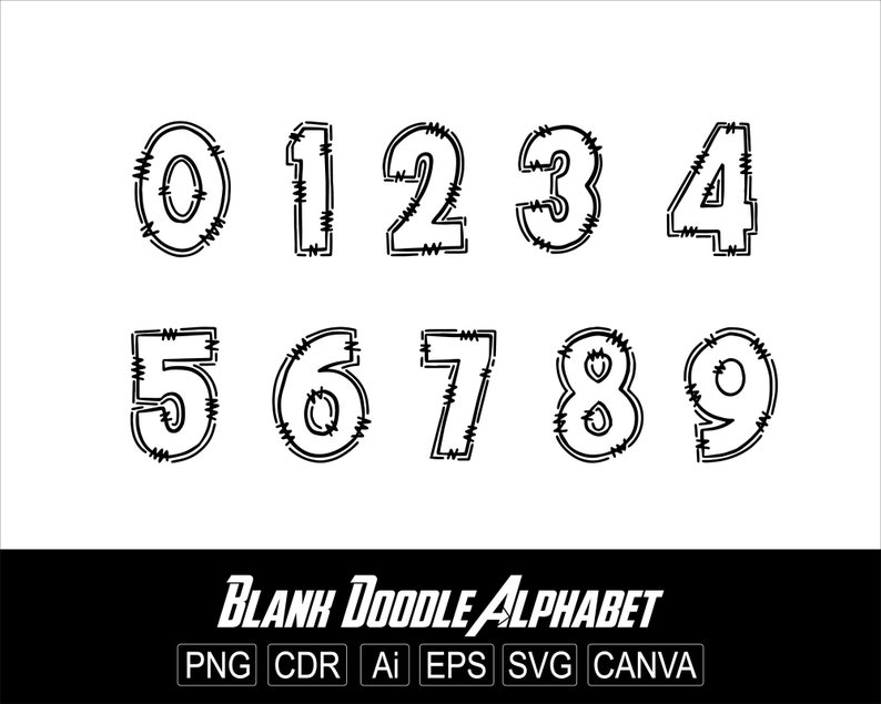 Blank Doodle Letters PNG Transparent Doodle Alphabet Hand Drawn Letters ...