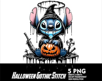 5 png-gotische steek Halloween-png donker steekontwerp spat en aquarel transparant png-sublimatie 300 dpi gotisch ontwerp met hoge resolutie