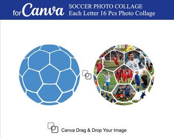 Canva Soccer Photo Collage 16Pcs inside Photo Collage Canva Sport Collage Photo Soccer Football Collage Soccer Canva Template