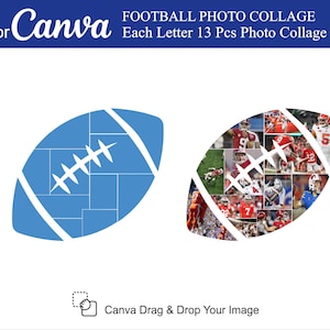 Canva Fußball Fotocollage 13 Tlg innen Fotocollage Sport Collage Foto American Football Collage Canva Template