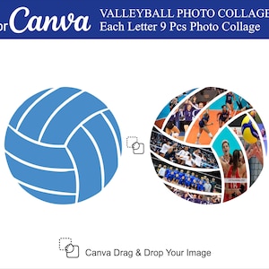 Canva Volleyball Photo Collage 9Pcs inside Photo Collage Canva Sport Collage Photo Volleyball Collage Volleyball Canva Template