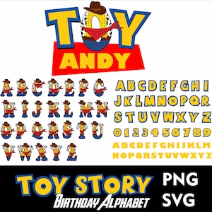 Letra del alfabeto de cumpleaños de Toy Story, Fuente de vaquero de Toy Story, Letra del alfabeto de la A a la Z, Fuente de letra de historia, Fuente de juguete, Letra de garabato, Fuente de cumpleaños