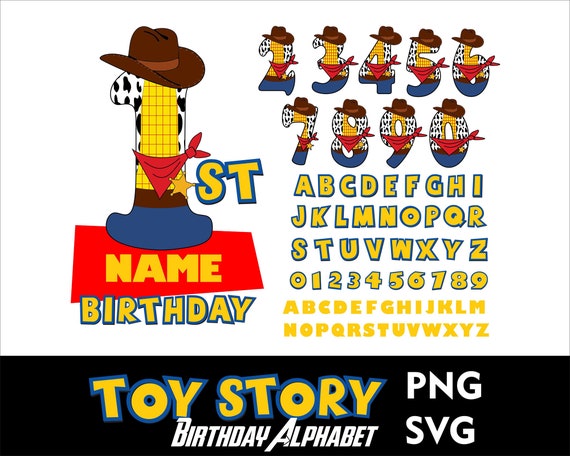 Toy Story Birthday Numbers Cowboy Woody Numbers Toy Story Font Png