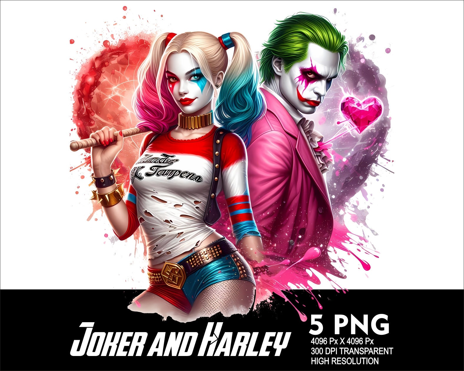 Harley joker love - Etsy México, image size:1576x1261
