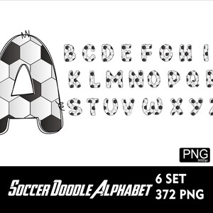 Soccer Box Letters Soccer Alphabet Bundle 6 Set Png Doodle Letters Sport Letters Soccer ...