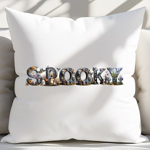 Halloween Spooky Alphabet Font PNG Spooky Letters and Numbers for Sublimation PNG Witch Halloween Doodle Font Png Letters image 10