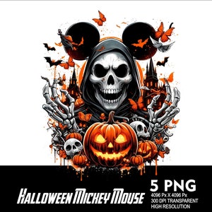 5 PNG Halloween Mickey Splash Transparent PNG file for Sublimation 300Dpi High Resolution PNG Download Files Halloween Mouse Spooky V4