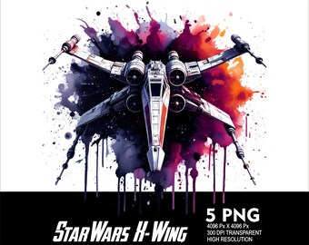 X-wing Starfighter SVG – Minimalist Star Wars Design (digital