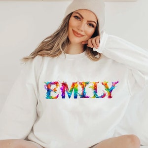 Rainbow Splash Alphabet 3d Font PNG Letters Rainbow Letters and Numbers for Sublimation PNG Rainbow Doodle Font Png Letters image 4