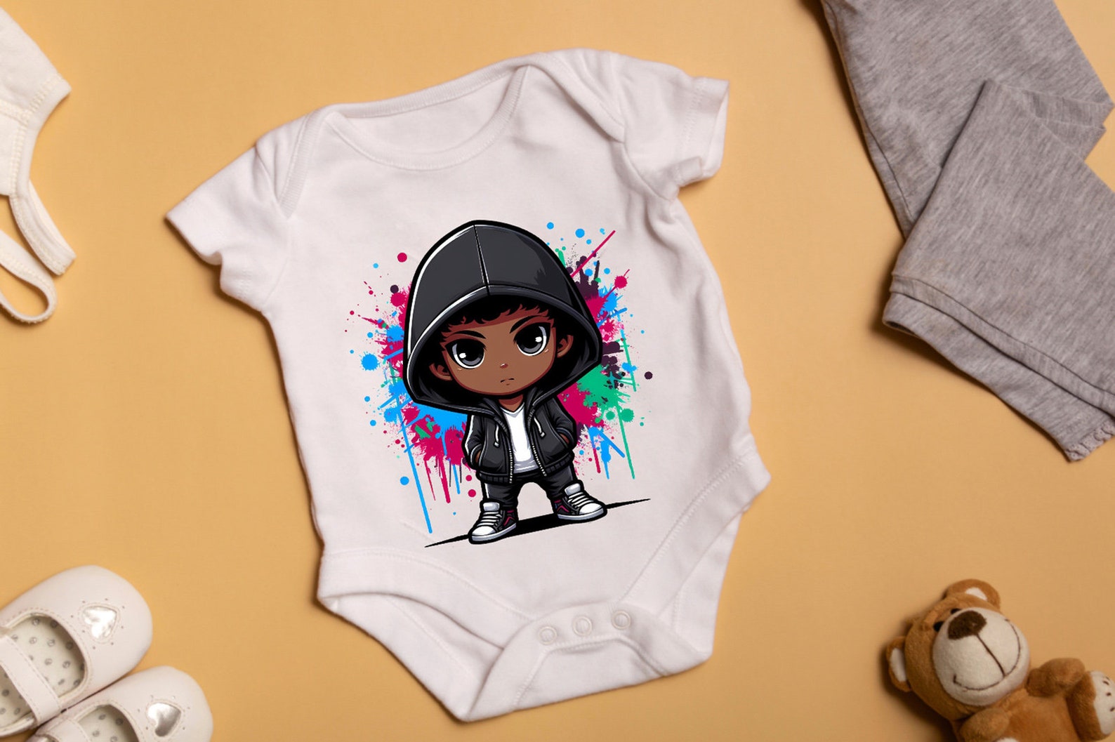 5 PNG Streetwear Little Boy Splash Design Transparent PNG File for ...