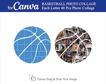 Canva Basketball Photo Collage 48cs inside Photo Collage Canva Sport Collage Photo Collage Canva Basketball Template