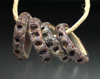 4 Rustic Rugged Tie Dye Slider Rings – Ex Lg