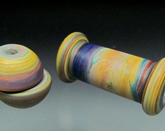 Earthy Tie Dye Focal wEnd Caps