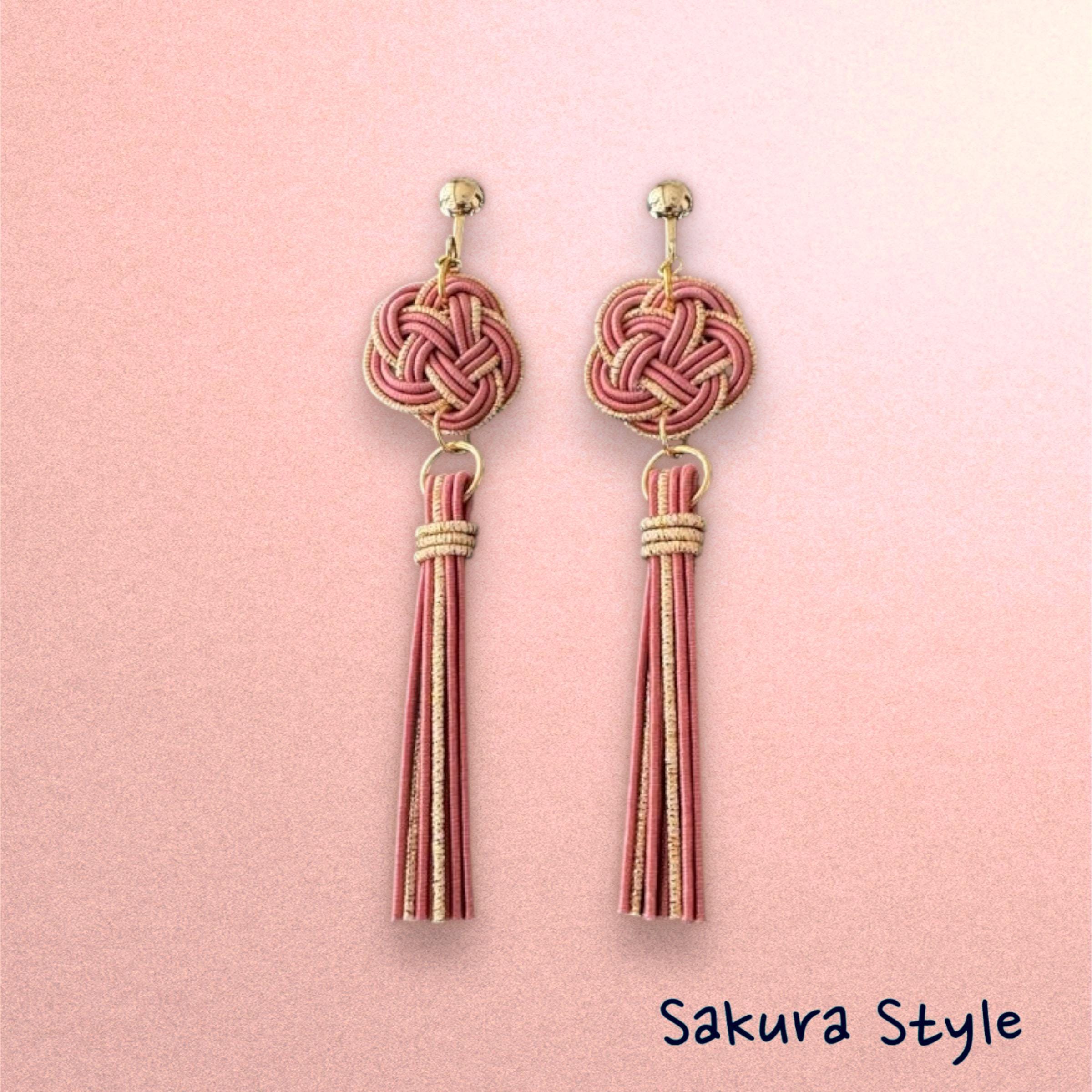Best Seller | Pink Tassel | Mizuhiki Tassel Earrings – Handmade Japanese  Knot Jewelry | Elegant Gift for Her - light weight - Etsy 日本