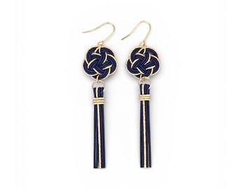 Customer Favorite | Mizuhiki Tassel Earrings – Handmade Japanese Knot Jewelry | Elegant Gift for Her - light weight