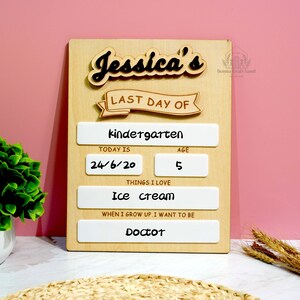 Back to School Picture Props Board, Personalized First Day of School Sign, Custom Last Day of School Sign, Wooden Sign, Kids School Sign