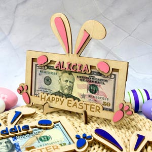 Portasoldi coniglietto pasquale personalizzato, portasoldi pasquale, riempitivi per cestini pasquali, regali portasoldi pasquali per bambini, portasoldi coniglietto