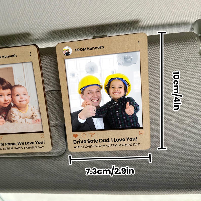 Don't Text And Drive Engraved Stainless Steel Car Visor Clip | Funny Safety Reminder For New Drivers, Couples