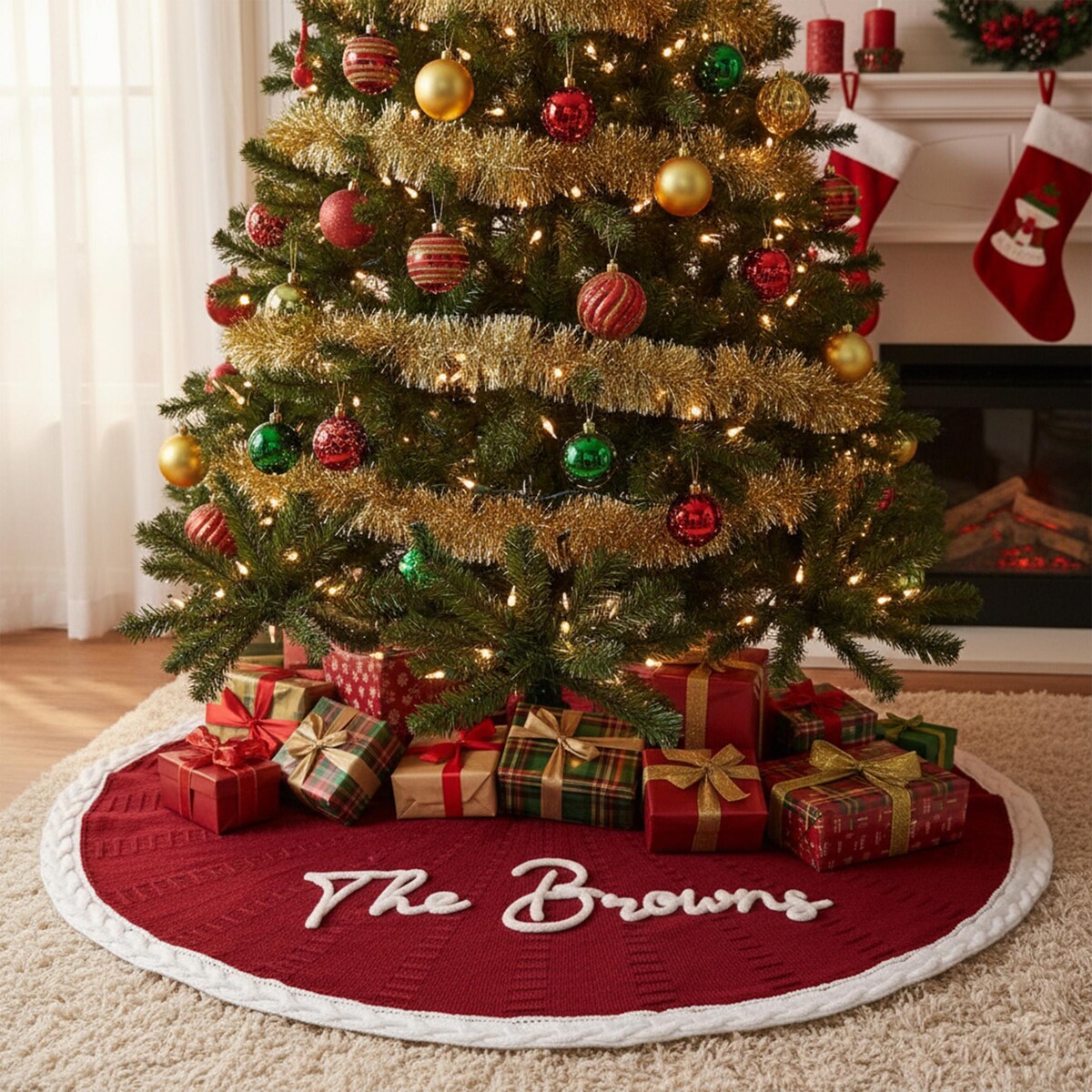Personalized Christmas Tree Skirt, Family Christmas Tree Skirts, Custom House Warming Gift, Christmas Home Decor, Christmas Decorations - Etsy