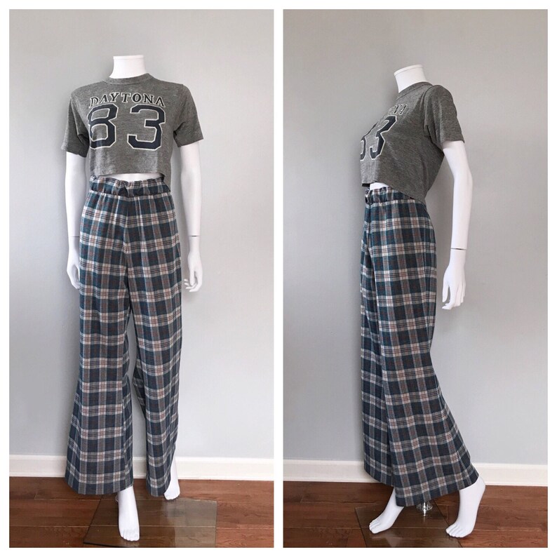 70s plaid bell bottoms